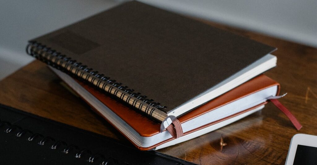 stack of notebooks tablet comparison