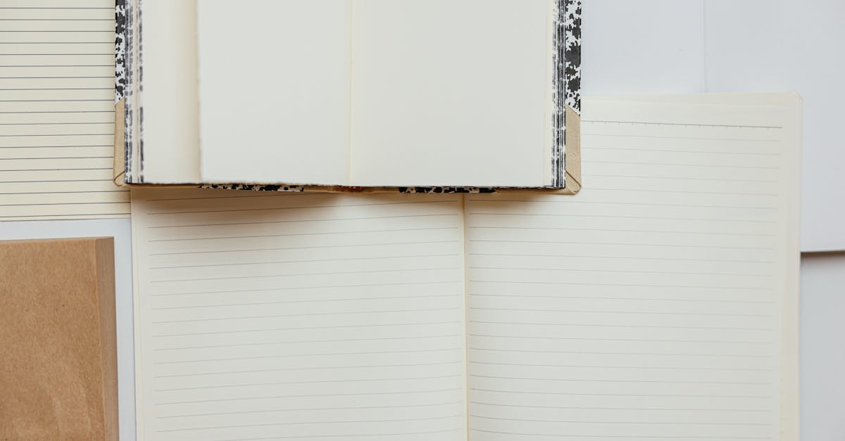 four ruled notebook closeup