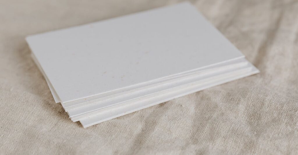 blank paper sheets stack