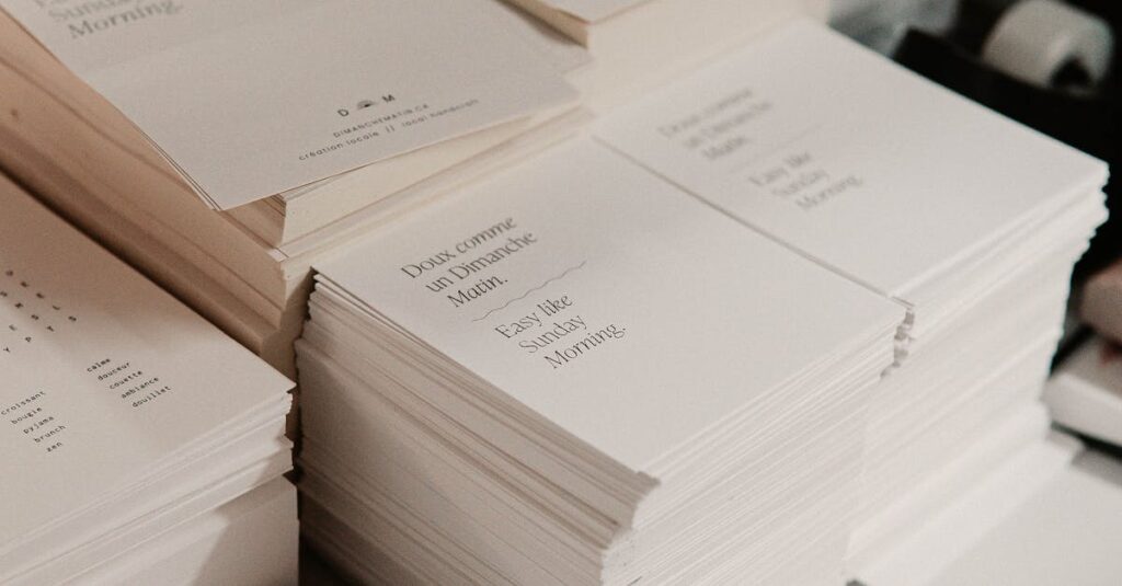 stack of printed pamphlets