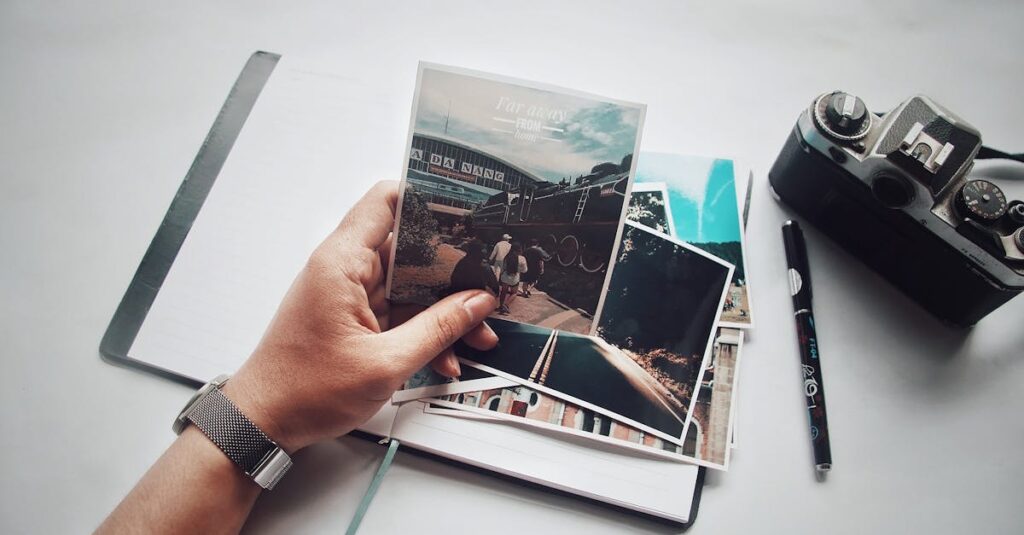 notebook photo printing close-up