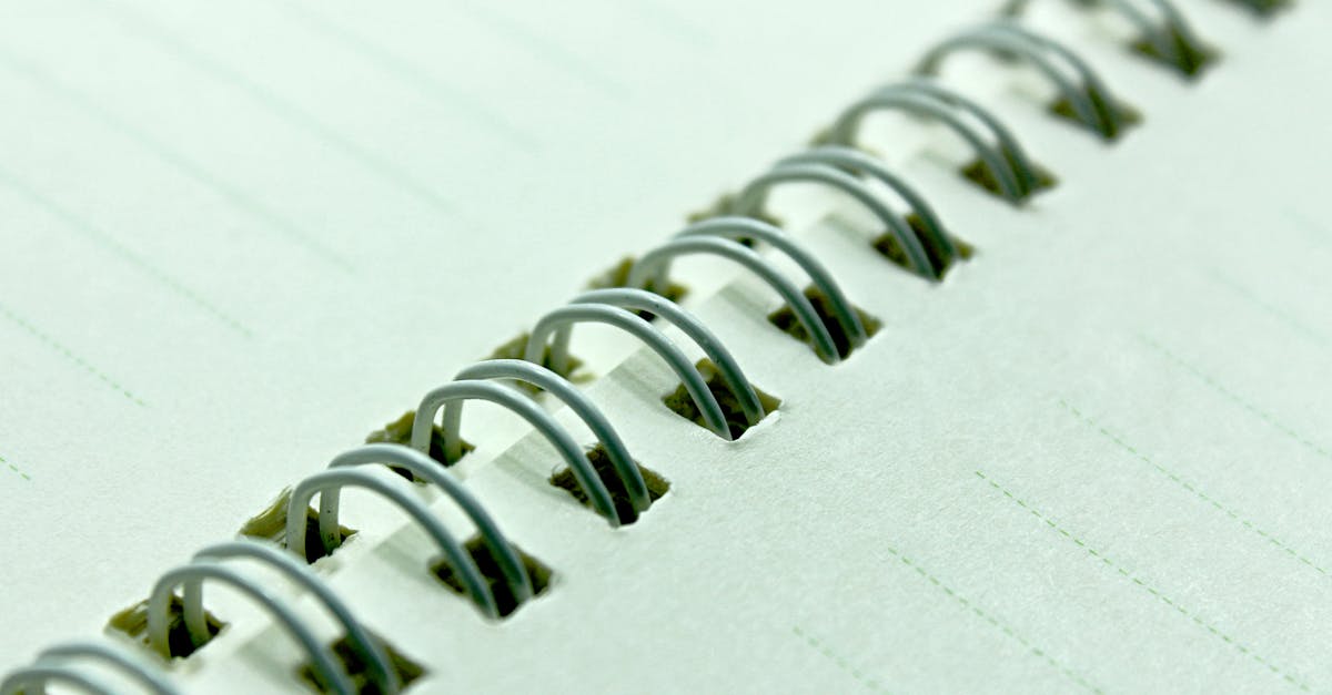 notebook binding closeup