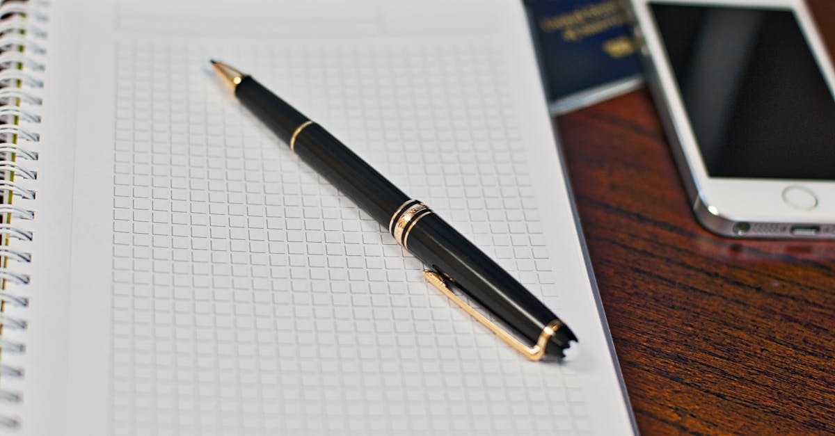 executive notebook with pen