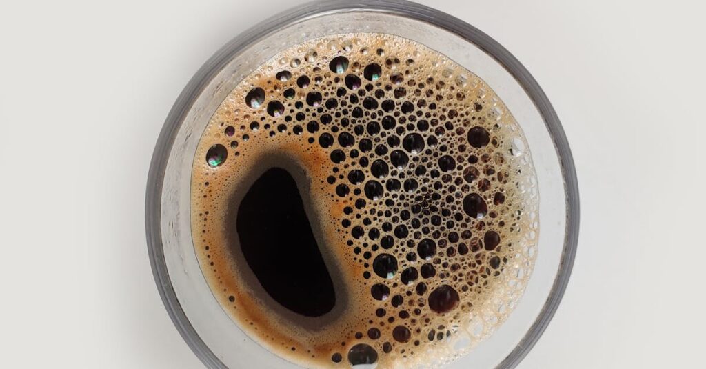 freshly brewed coffee cup