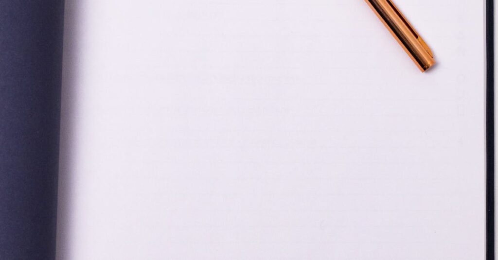 corporate diary with pen
