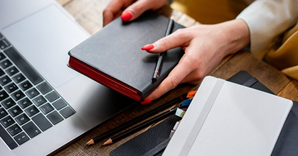 professional notebook product photography