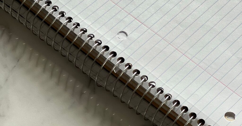 spiral notebook with wire binding