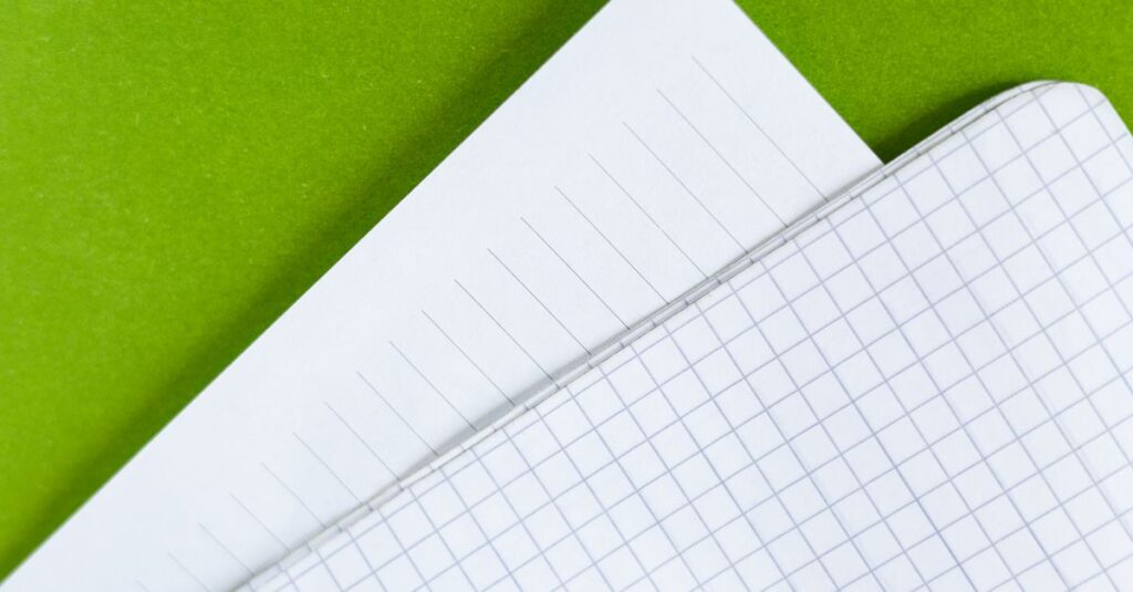 ruled notebook types