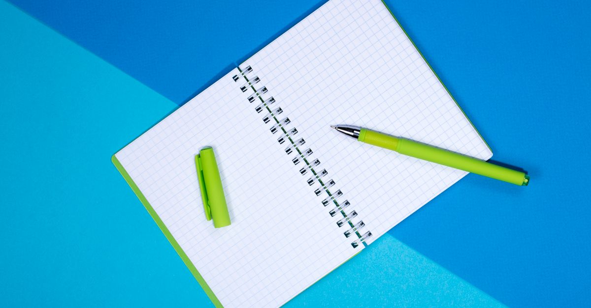 spiral bound notebook open flat