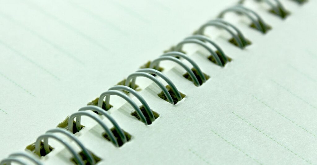 spiral bound notebook closeup