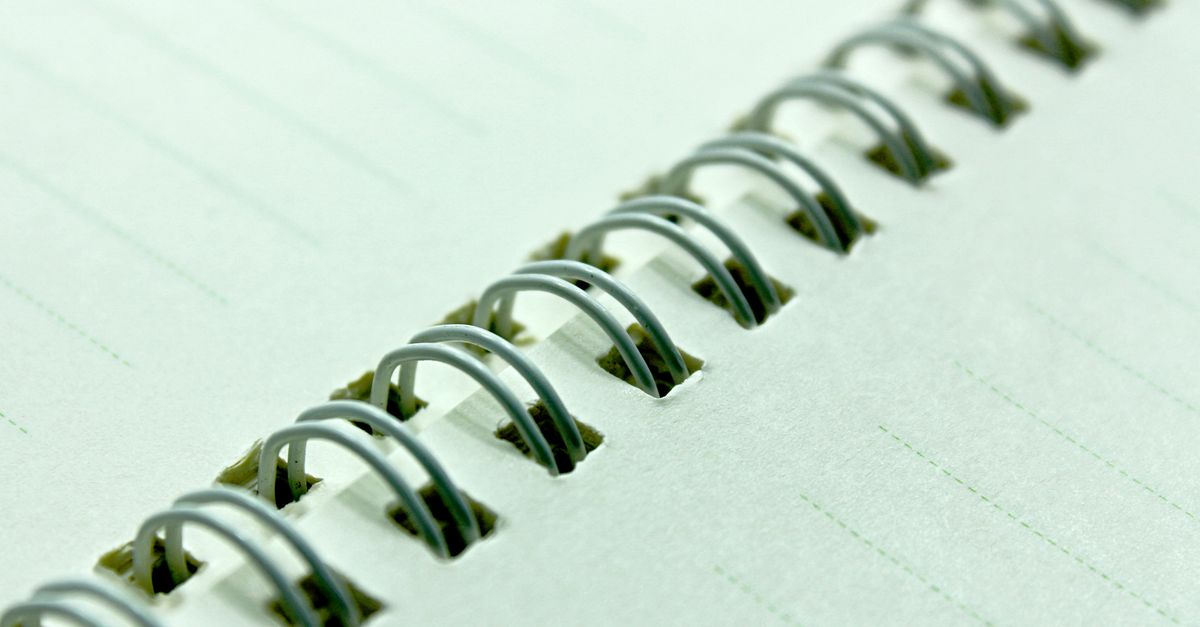 spiral bound notebook closeup