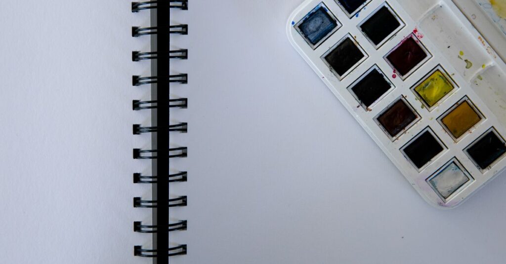 spiral notebook open flat