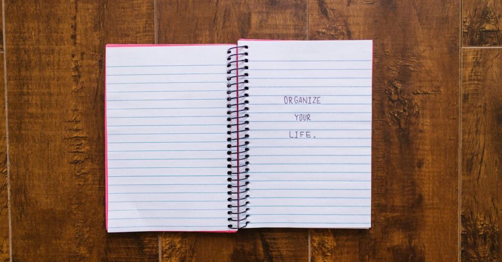 ruled notebook pages