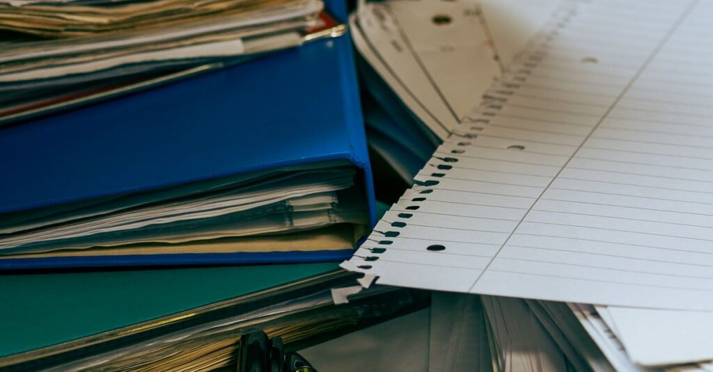 paper notepad stack