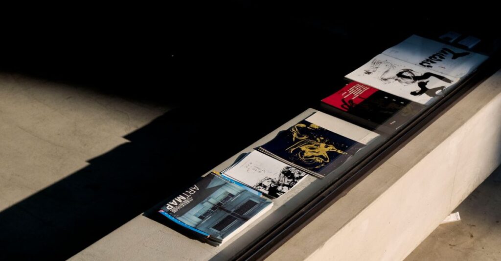 printed brochures stack