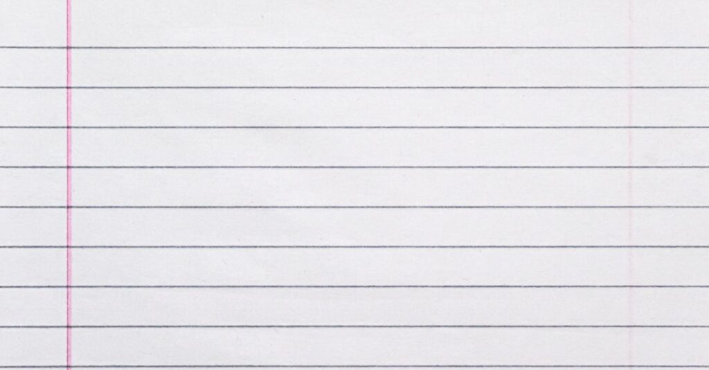 ruled notebook paper