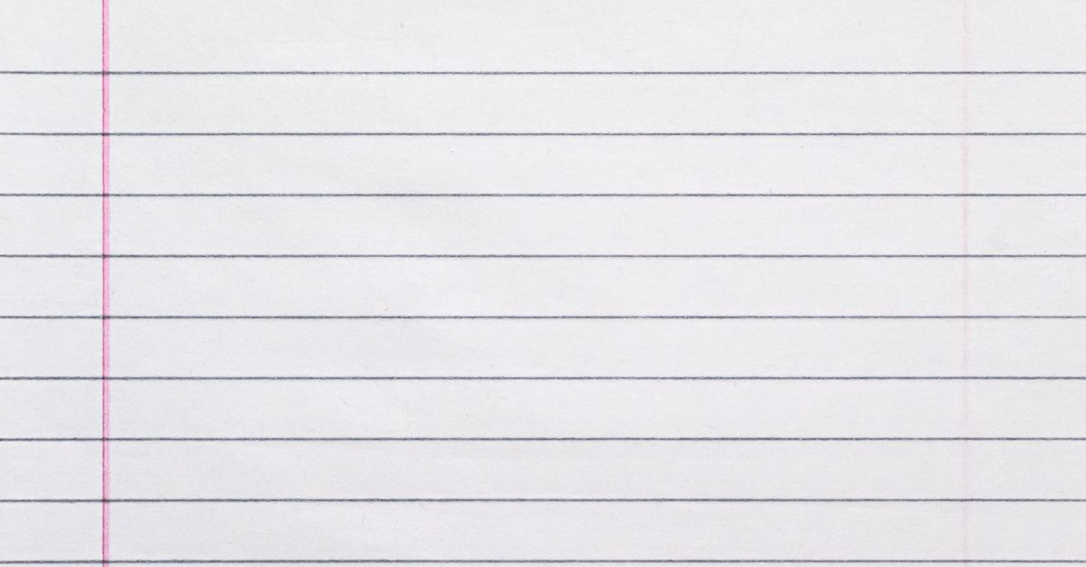 ruled notebook paper