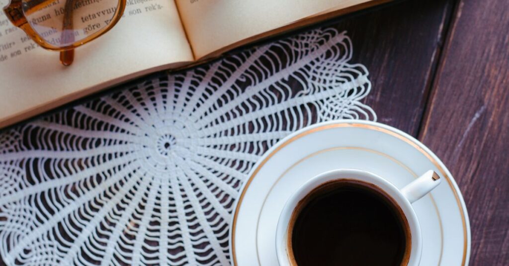 open coffee table book