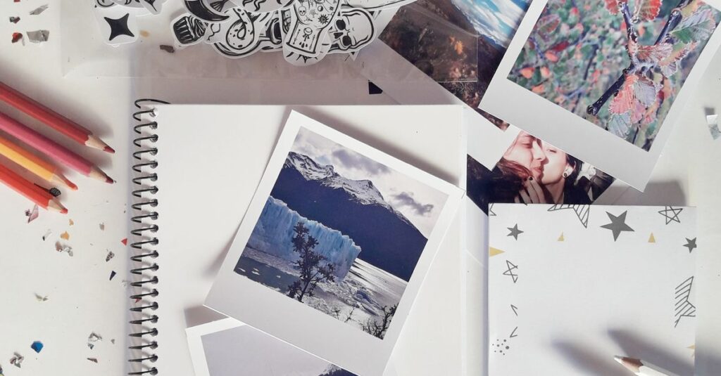 notebook with photo cover