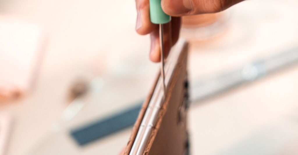 notebook binding stitched
