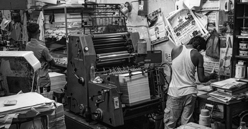 printing press notebooks