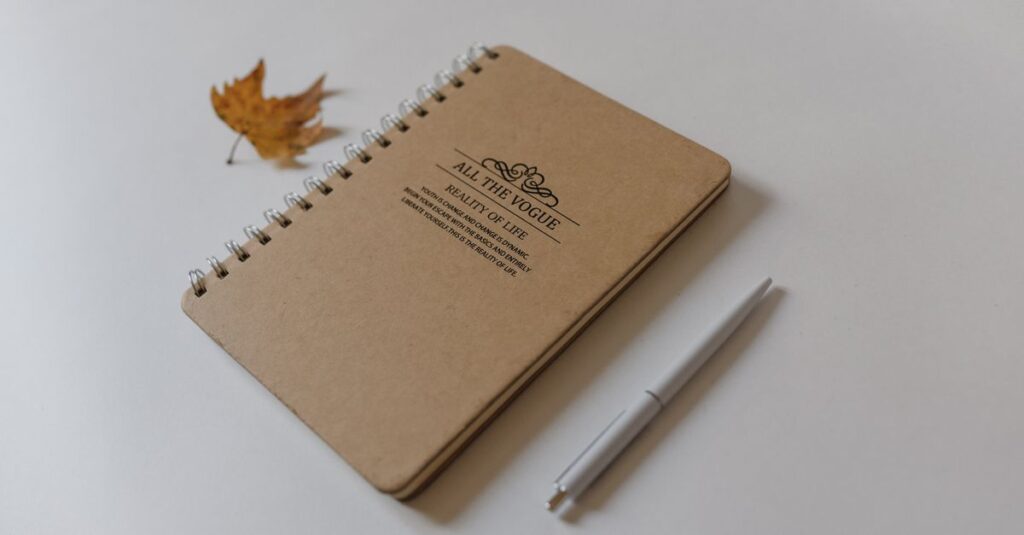 premium diary with pen