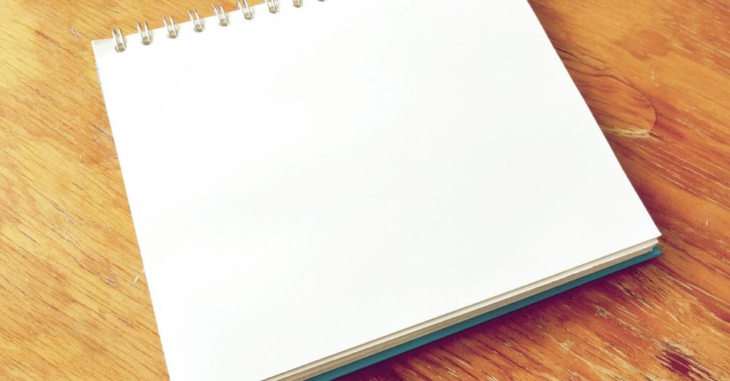 blank art notebook sketchbook