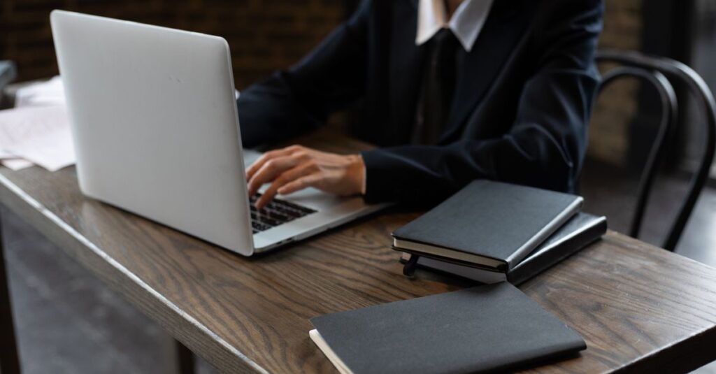 A4 notebook on desk