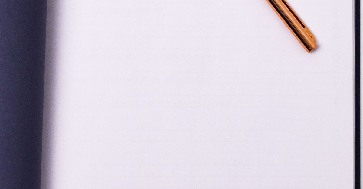 A4 diary on desk