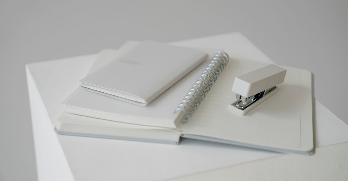 a5 white notebook