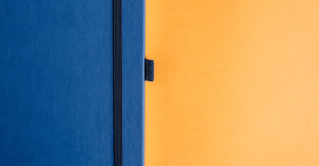 A4 notebook cover closeup