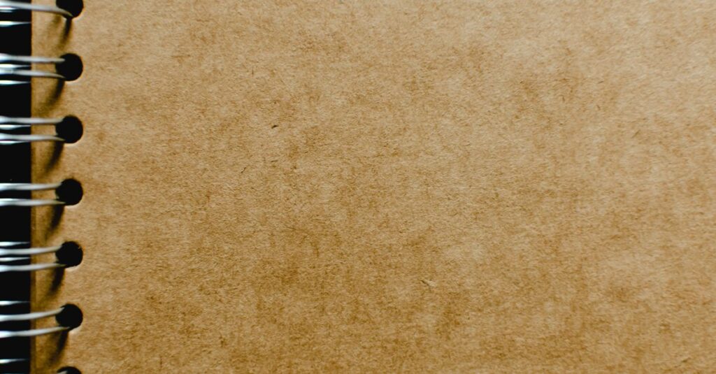cardboard cover notebook