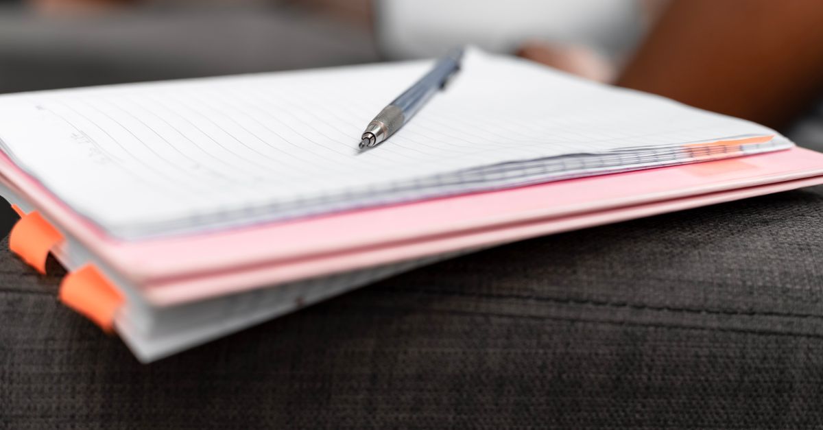 stack of note pads