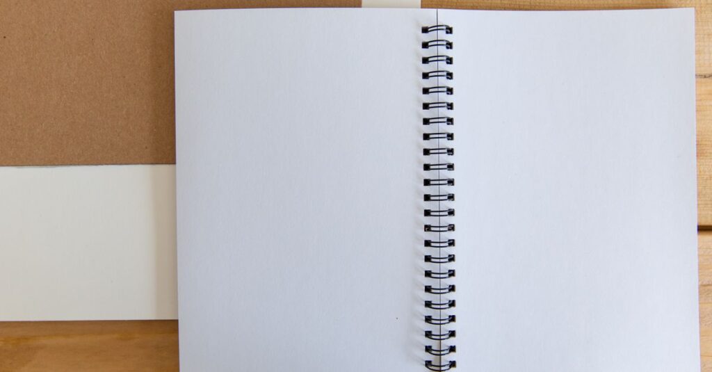 a3 spiral notebook open