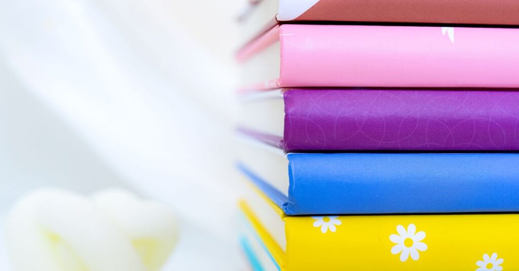 colorful journals stack