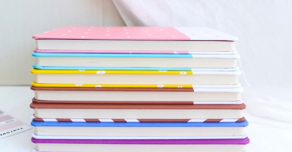 soft cover notebook stack
