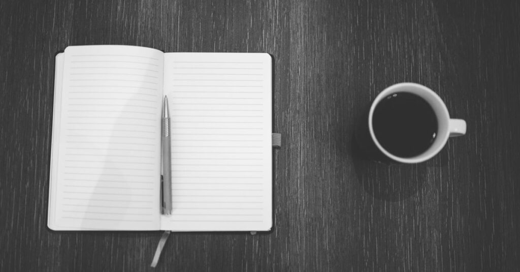 corporate diary with pen