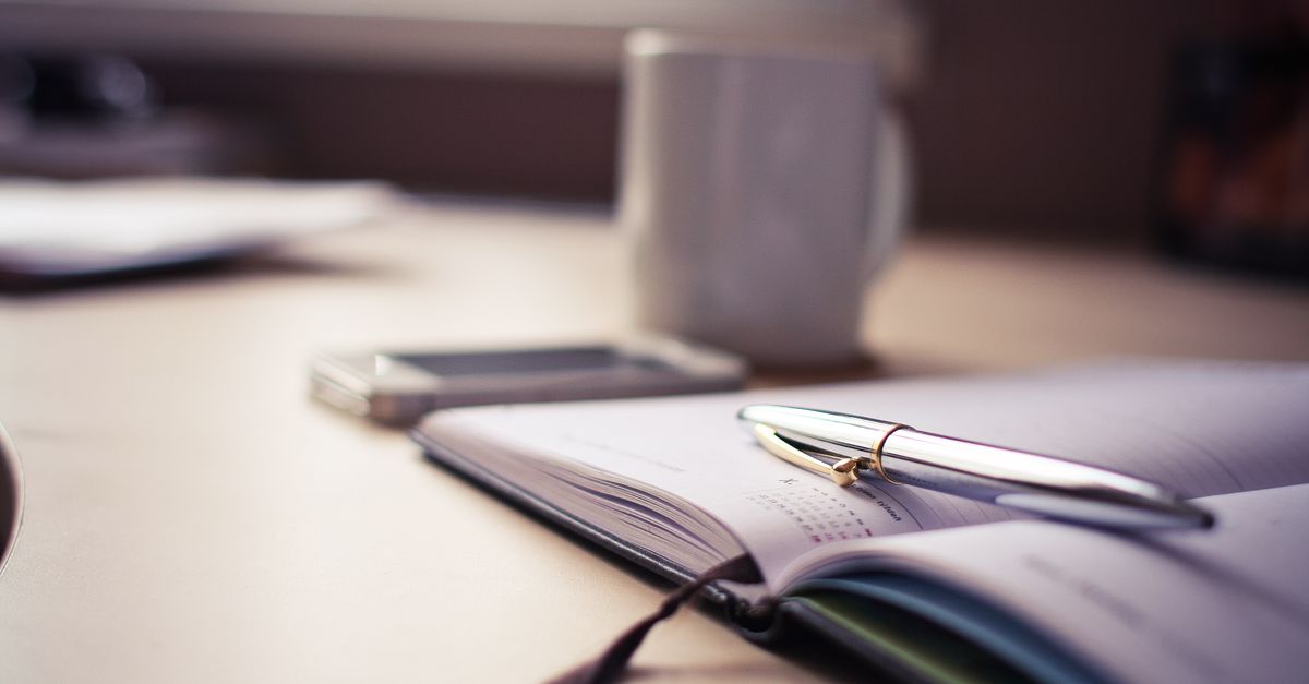 cool diary on desk