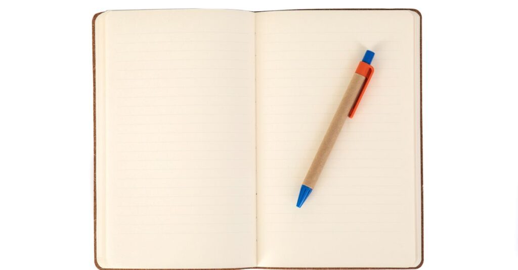 corporate diary with pen