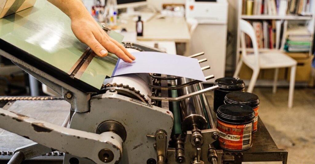 colouring book printing press